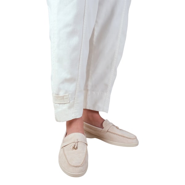 Where's That From Dam/Damer Pegasus Charm Slip-on Loafers 7 Beige 7 UK