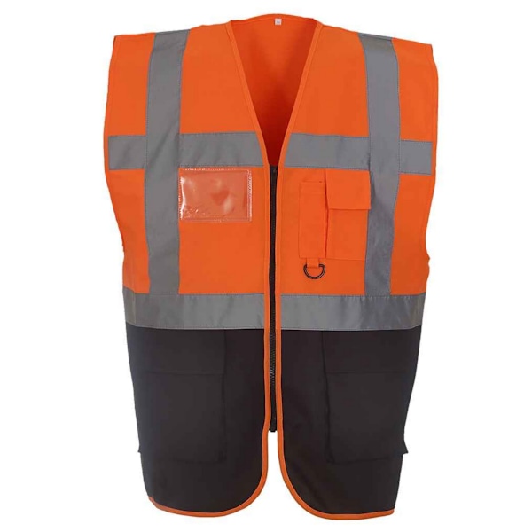 Yoko Unisex Vuxen Executive Hi-Vis Väst S Orange/Marinblå Orange/Navy S