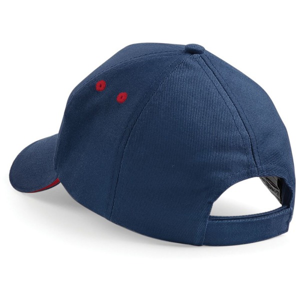 Beechfield Unisex Ultimate 5 Panel Contrast cap med S White/French Navy One Size