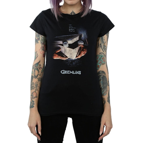 Gremlins Dam/Damer Gizmo Distressed Poster Bomull T-shirt X Black XXL