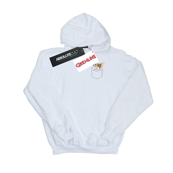 Gremlins Dam/Kvinnor Gizmo Faux Pocket Hoodie S Vit White S