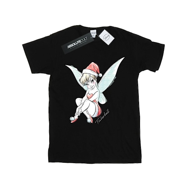 Disney Dam/Damer Tinkerbell Julfe Jultomte Bomull Pojkvän Black XL