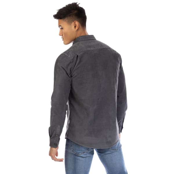 Peter Werth Herr Corduroy Regular Skjorta L Grå Grey L