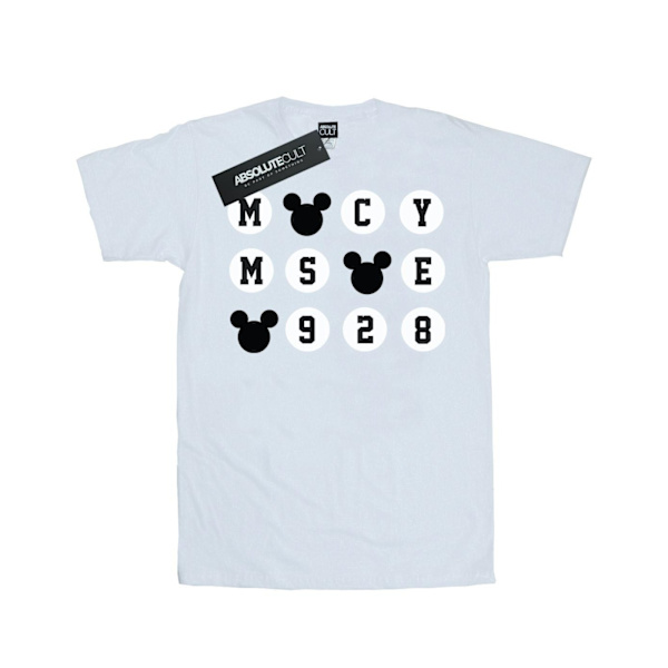 Disney Dam/Damer Mickey Mouse 1928 Cirklar Bomull Pojkvän White XL