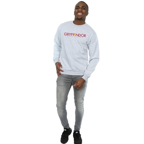 Harry Potter Herr Gryffindor Text Sweatshirt M Sports Grey Sports Grey M