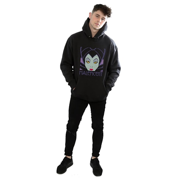 Disney Herr Maleficent Cropped Head Hoodie S Svart Black S