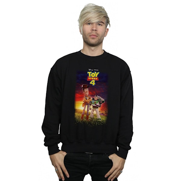 Disney Mens Toy Story 4 Buzz And Woody Poster Sweatshirt XXL Svart Black XXL