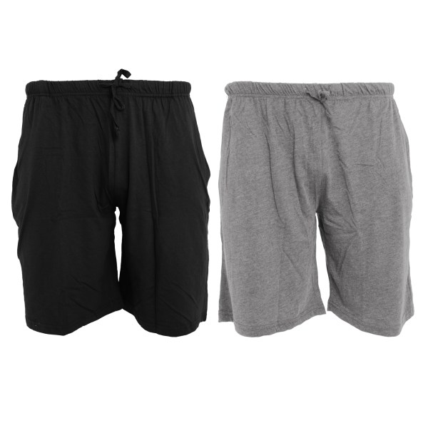 Tom Franks Jersey Lounge Shorts (2-pack) MEDIUM Svart/Grå Black/Grey MEDIUM