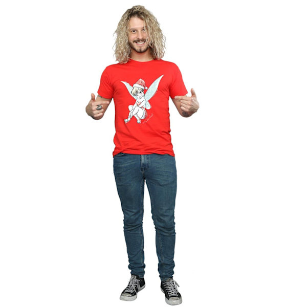 Disney Mens Tinkerbell Julfe T-Shirt S Röd Red S