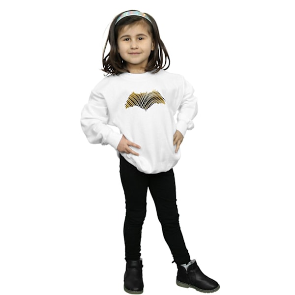 DC Comics Girls Justice League Movie Batman Logo Textured Sweat White 12-13 Years