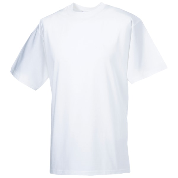 Russell Europe Classic Heavyweight Ringspun T-shirt med kort ärm för män White 2XL