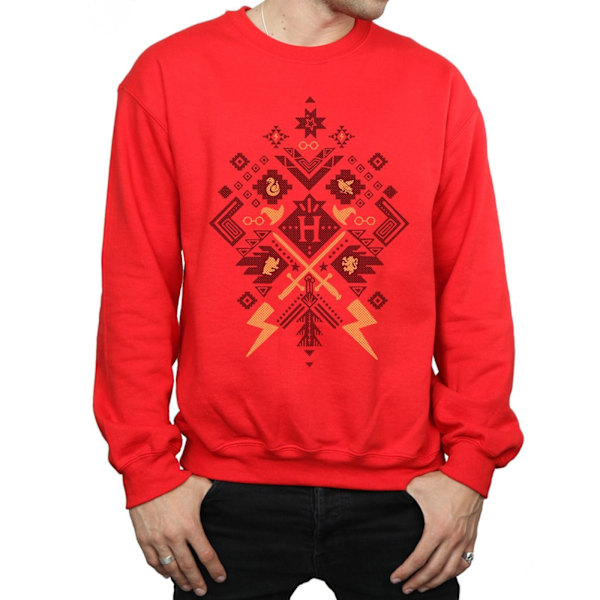 Harry Potter Jul Fair Isle Sweatshirt M Röd Red M