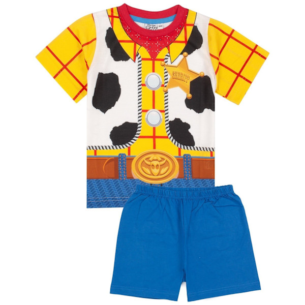 Toy Story Pojkar Woody Kort Pyjamas Set 3-4 År Blå/Gul Blue/Yellow 3-4 Years