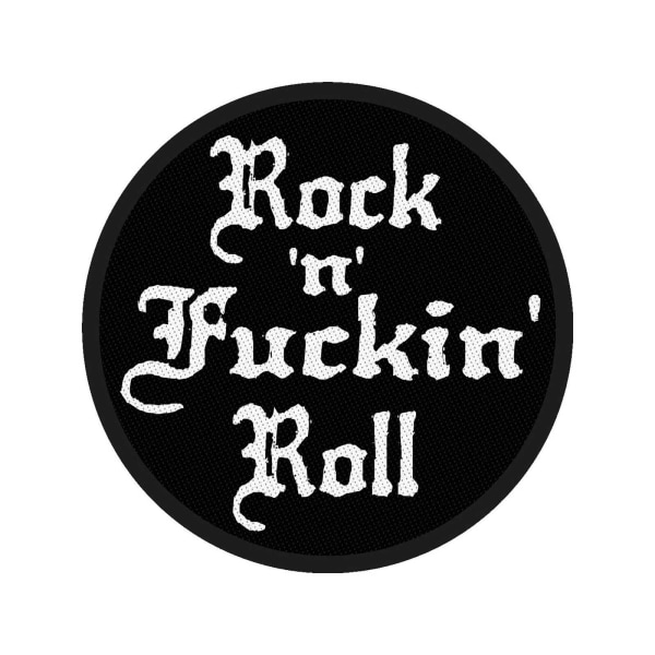 Generisk Rock N´ Fuckin´ Roll Patch One Size Svart/Vit Black/White One Size