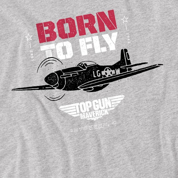 Top Gun Herr Born To Fly T-Shirt XL Sport Heather Sport Heather XL