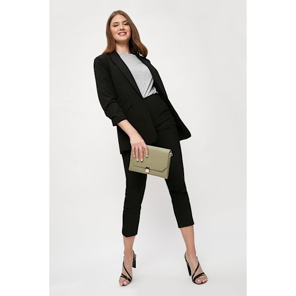 Dorothy Perkins Dam/Kvinnor Ruched Tall Blazer 14 UK Svart Black 14 UK