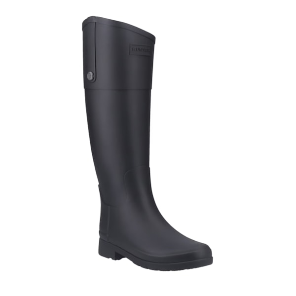 Hunter Dam/Dam Refined Riding Höga Matta Gummistövlar Black 4 UK
