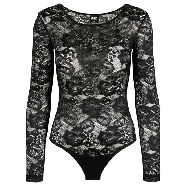 Urban Classics Dam Spets Långärmad Bodysuit M Svart Black M