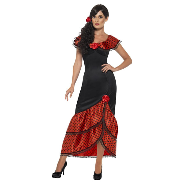 Smiffys Dam/Dam Senorita Flamenco Kostym S Svart/Röd Black/Red S