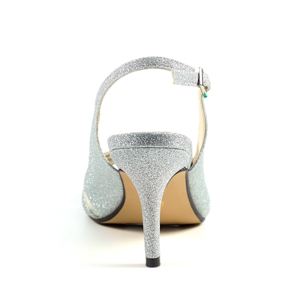 Lunar Dam/Dam Sariyah Sling Back Court Shoes 6 UK Silver Silver 6 UK