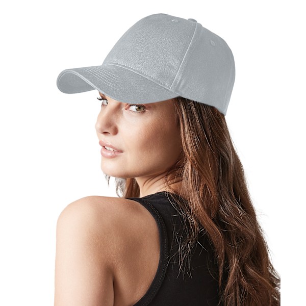 Beechfield 5 Panel Organic Baseball Cap One Size Light Grey Light Grey One Size