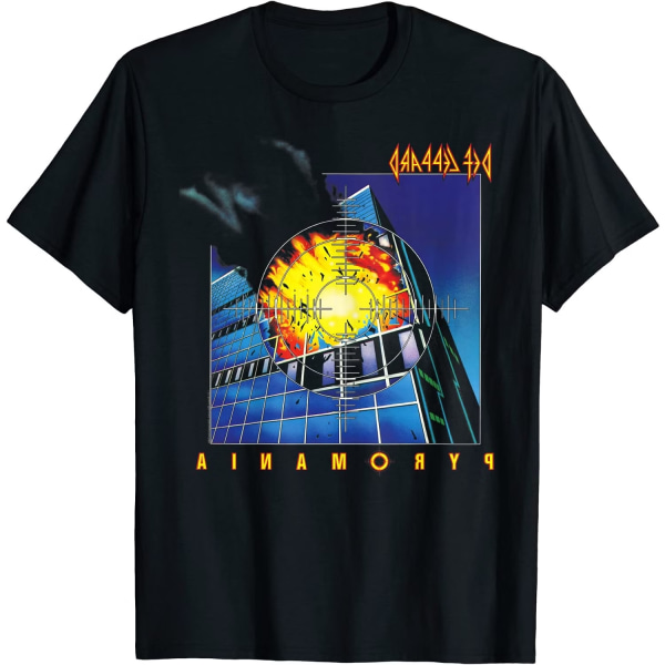 Def Leppard Unisex Vuxen Pyromania bomull T-shirt S Svart Black S