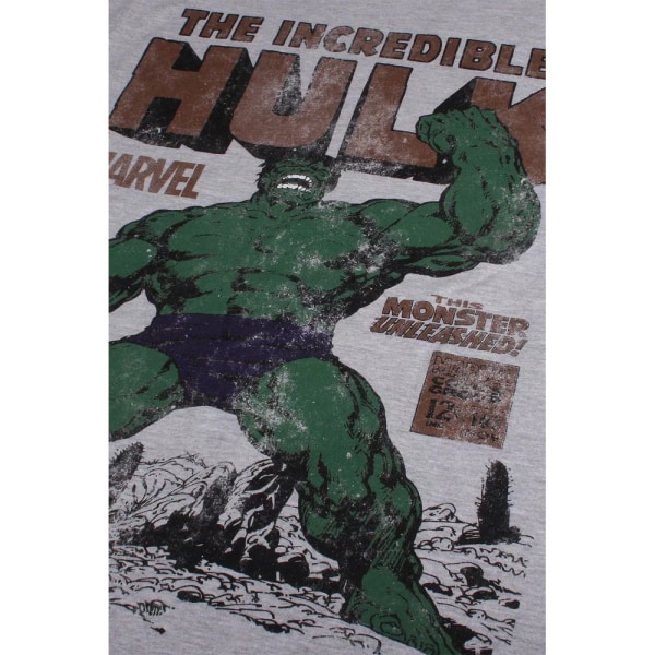 Hulk Mens Rage Marl T-Shirt XXL Grå Marl Grey Marl XXL