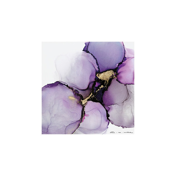 Charlotte Vale Growth Print 30cm x 30cm Lila/Svart/Guld Purple/Black/Gold 30cm x 30cm