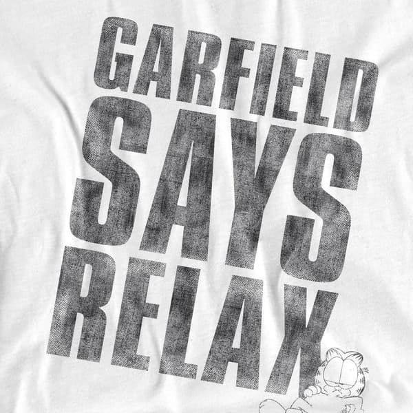 Garfield Herr Relax T-Shirt L Vit White L