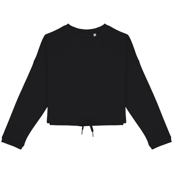 Native Spirit Dam/Ladies Oversized Crop Sweatshirt XL Svart Black XL