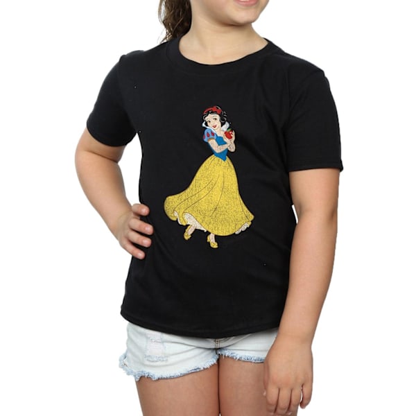 Snövit och de sju dvärgarna flickor bomull T-shirt 5-6 år Black 5-6 Years