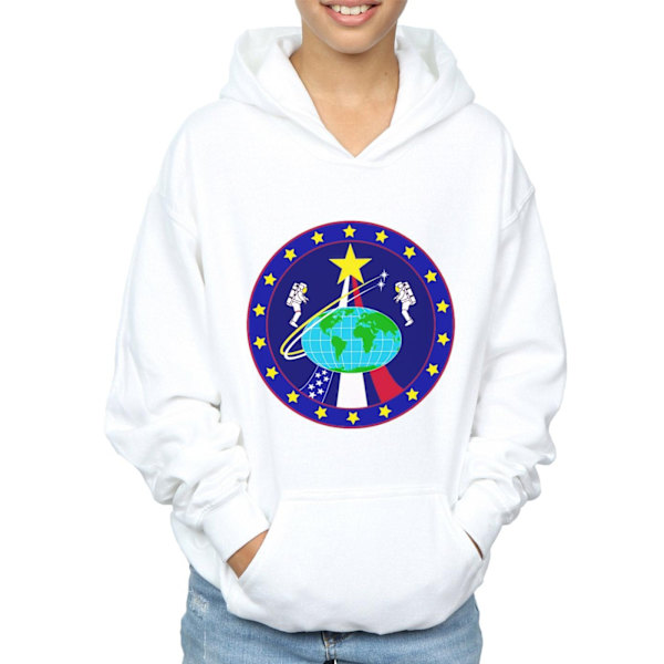 NASA Boys Classic Globe Astronauts Hoodie 12-13 år Vit White 12-13 Years