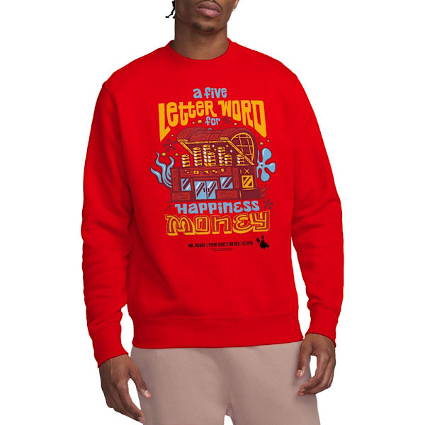 SvampBob Fyrkant Unisex Vuxen Pengar Herr Krabba Sweatshirt XL Red XL