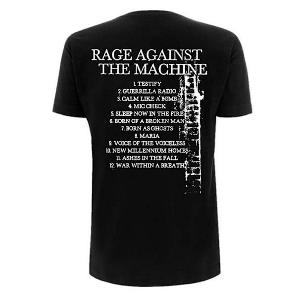 Rage Against the Machine Unisex Adult Bola Album Cover T-Shirt Black XXL