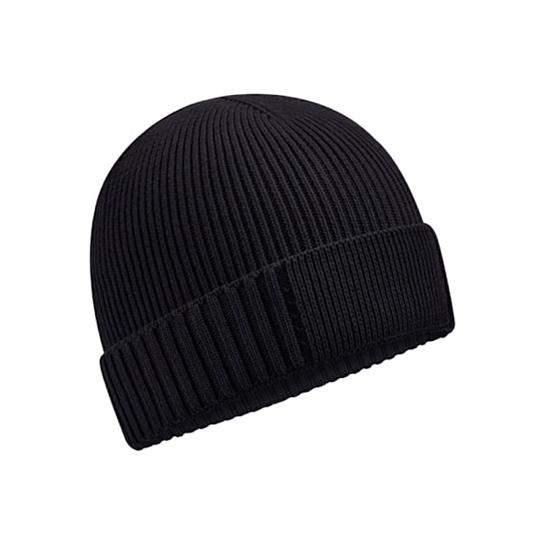 Beechfield Unisex Vuxen Ekologisk Bomull Engineered Patch Beanie Black One Size