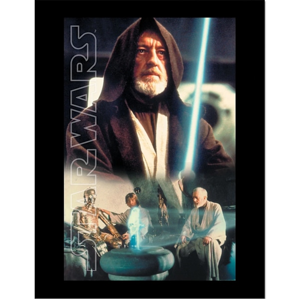 Star Wars Obi Key Art Inramad Affisch 40cm x 30cm Flerfärgad Multicoloured 40cm x 30cm