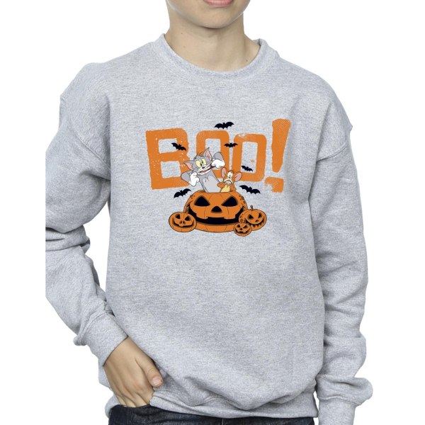 Tom & Jerry Boys Halloween Boo! Sweatshirt 5-6 år Sports Grå Sports Grey 5-6 Years