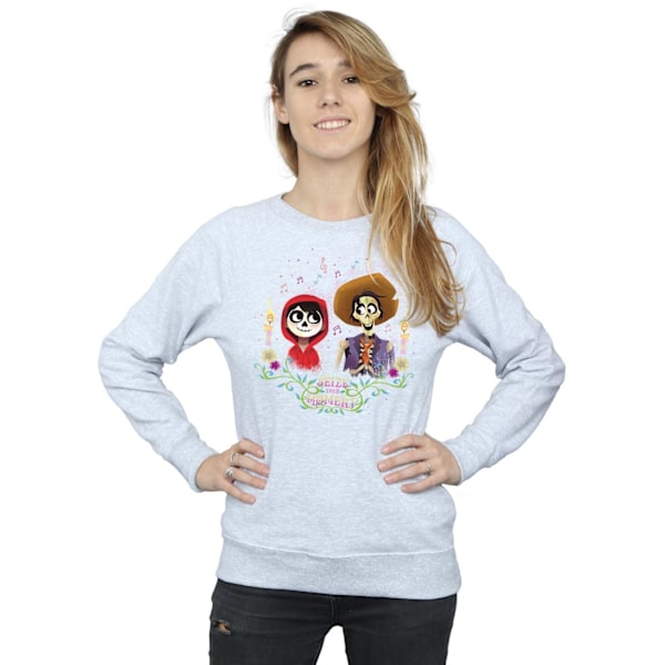 Disney Dam/Kvinnor Coco Miguel Och Hector Sweatshirt L Heather Heather Grey L