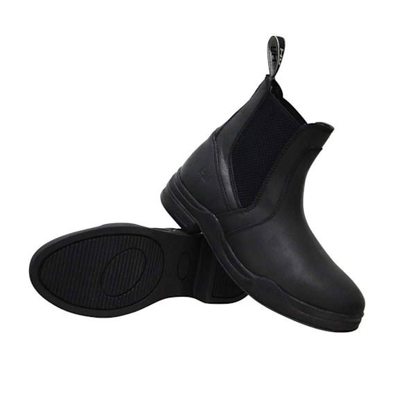 HyLAND Barn/Barn Wax Läder Jodhpur Stövlar 1 UK Svart Black 1 UK