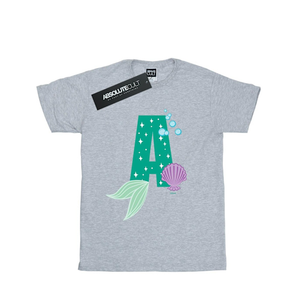 Disney Herr Alphabet A Is For Ariel T-Shirt M Sports Grey Sports Grey M