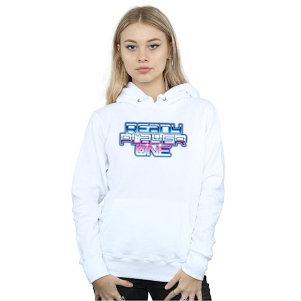 Ready Player One Dam/Kvinnor Gradient Logo Hoodie XL Vit White XL