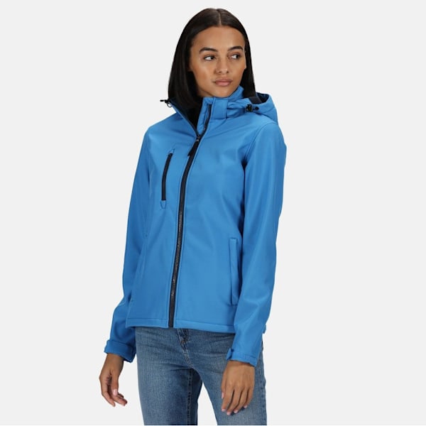 Regatta Dam/Kvinnor Venturer Huvtröja Mjuk Skaljacka 16 UK F French Blue/Navy 16 UK