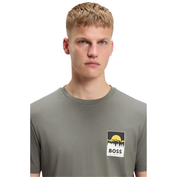 Boss Herr Mountain Jersey T-shirt S Grå Grey S