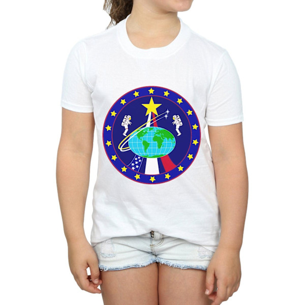 NASA Girls Classic Globe Astronauts Bomull T-shirt 12-13 år White 12-13 Years