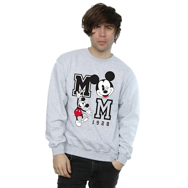 Disney Herr Jump And Wink Mickey Mouse Sweatshirt XXL Sports Grå Sports Grey XXL