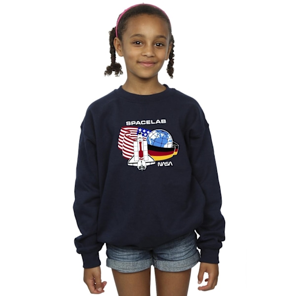 NASA Girls Space Lab Sweatshirt 12-13 år Marinblå Navy Blue 12-13 Years