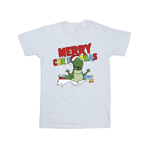 Disney Mens Toy Story Rex Christmas Burst T-Shirt S Vit White S