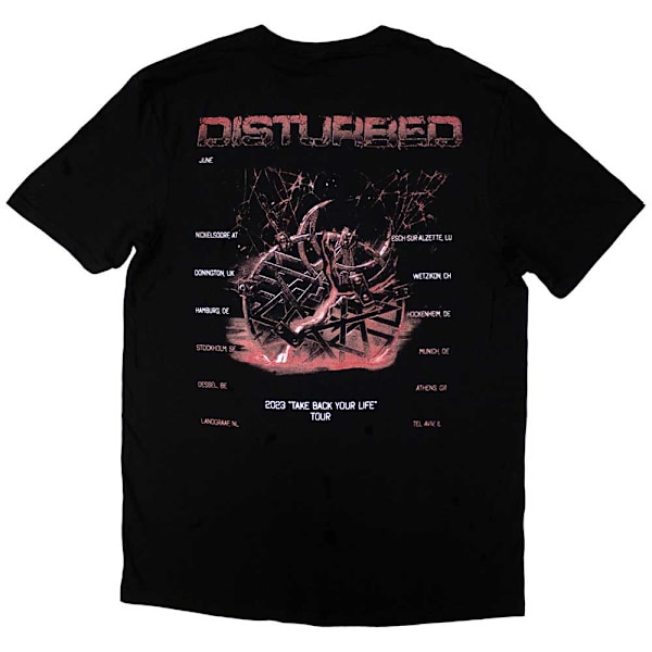 Disturbed Unisex Adult European Tour ´23 Medallion T-Shirt XL B Black XL