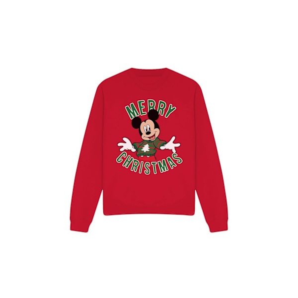 Disney Unisex Vuxen Musse Pigg Jultröja Sweatshirt X Red XL