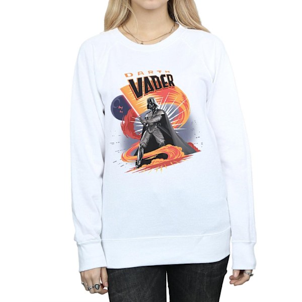 Star Wars Dam Darth Vader Swirling Fury Sweatshirt XL White XL